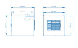 Isterningemaskine til ekstrernt kammer, fra icematic.