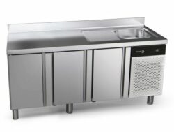 CCP-3G/S, Kølebord 3 låger, med indbygget vask, Fagor