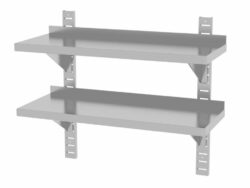Stålhylde i 2 etager 1200x300x600 (maks 25 kg pr hylde), Hendi