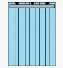 Lamelgardin til dør / kølerum