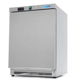 Lagerkøleskab underbords 200L i stål med 3 hylder