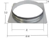 Krave med plade, Ø300 mm - Inox Air 400x400 mm