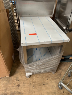 Stålbord med underhylde 1200x600x900