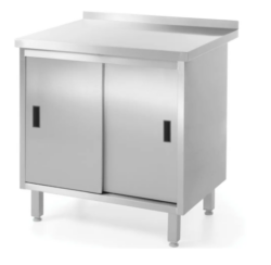 Stålbord med skydelåger 1200x600x(H)850 mm, Hendi