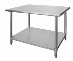 Stålbord med underhylde 1800x600x(H)850 mm, Hendi