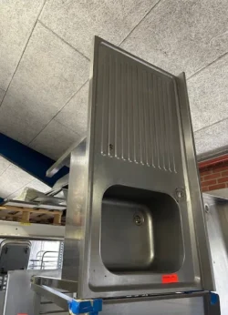 stålbord med Vask i højre side og plads til opvasker 1400x700x850- 14 dages garanti. Du kan tilkøbe 12 mdr. for 799 kr.