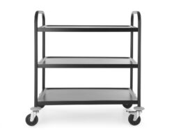 Servicevogn med 3 hylder i sort  905x585x(H)945 cm, Hendi