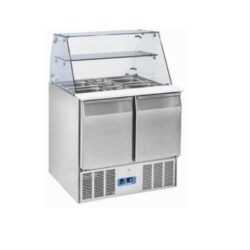 Saladette, 2 låger m. glasopsats, BASIC