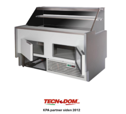 Køledisk 150 cm bred, 78 cm dyb, Tecnodom Vigo - sort RAL9005