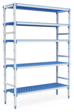 Køle-/fryserumsreol m/5 hylder 385 mm dybde og flere længder, Pujadas