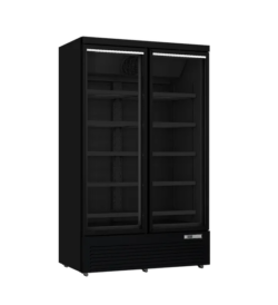 DC1080BB Flaskekøleskab dobbelt 1081L, sort, Scandomestic