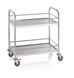 Servicevogn med 2 hylder, 85x53x95 cm - WAS
