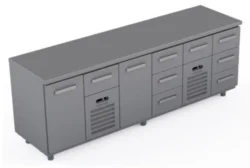 CST-24-101303, Kølebord med 2 døre og 8 skuffer, Dayton