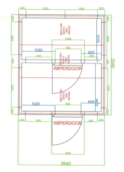 Køle/fryserum dobbeltrum JKS måler 2640 x 3040 x 2100. Prisen er uden motor (kun rum) - jks ORD 319 100 mm