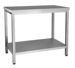 Rustfrit stålbord m/ underhylde 800mm